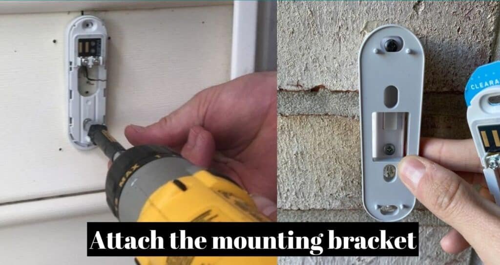Attach the mounting bracket of Simplisafe Doorbell