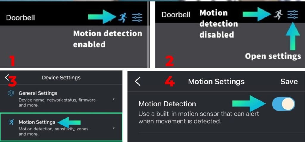 Check Blink doorbell Motion Detection is Active