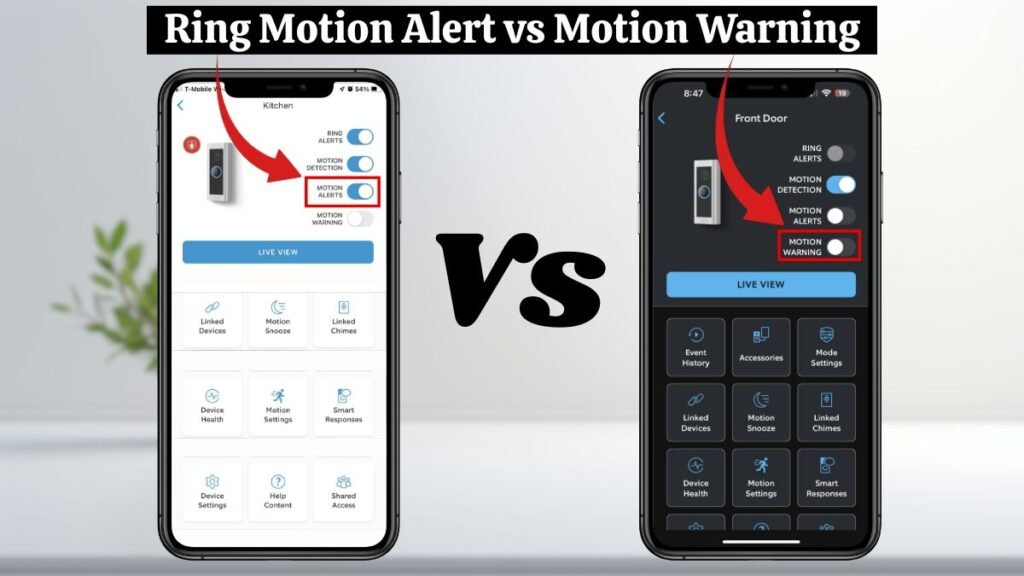 Ring Motion Alert vs Motion Warning