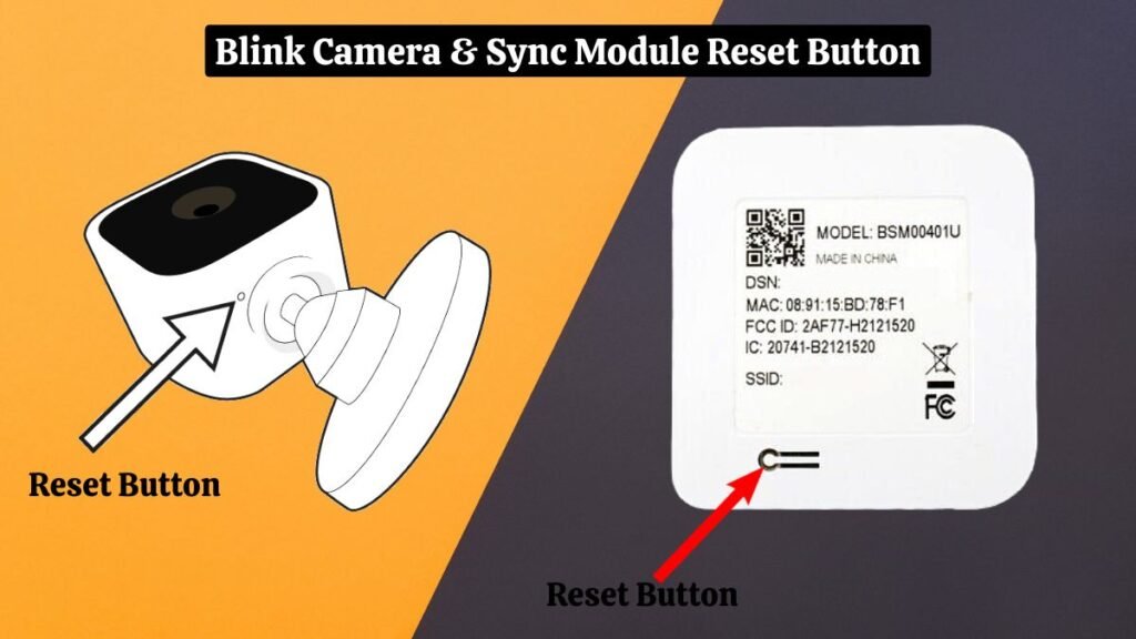 blink camera reset button